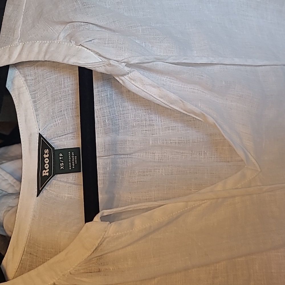Roots 100% Linen White Tunic P2P 20